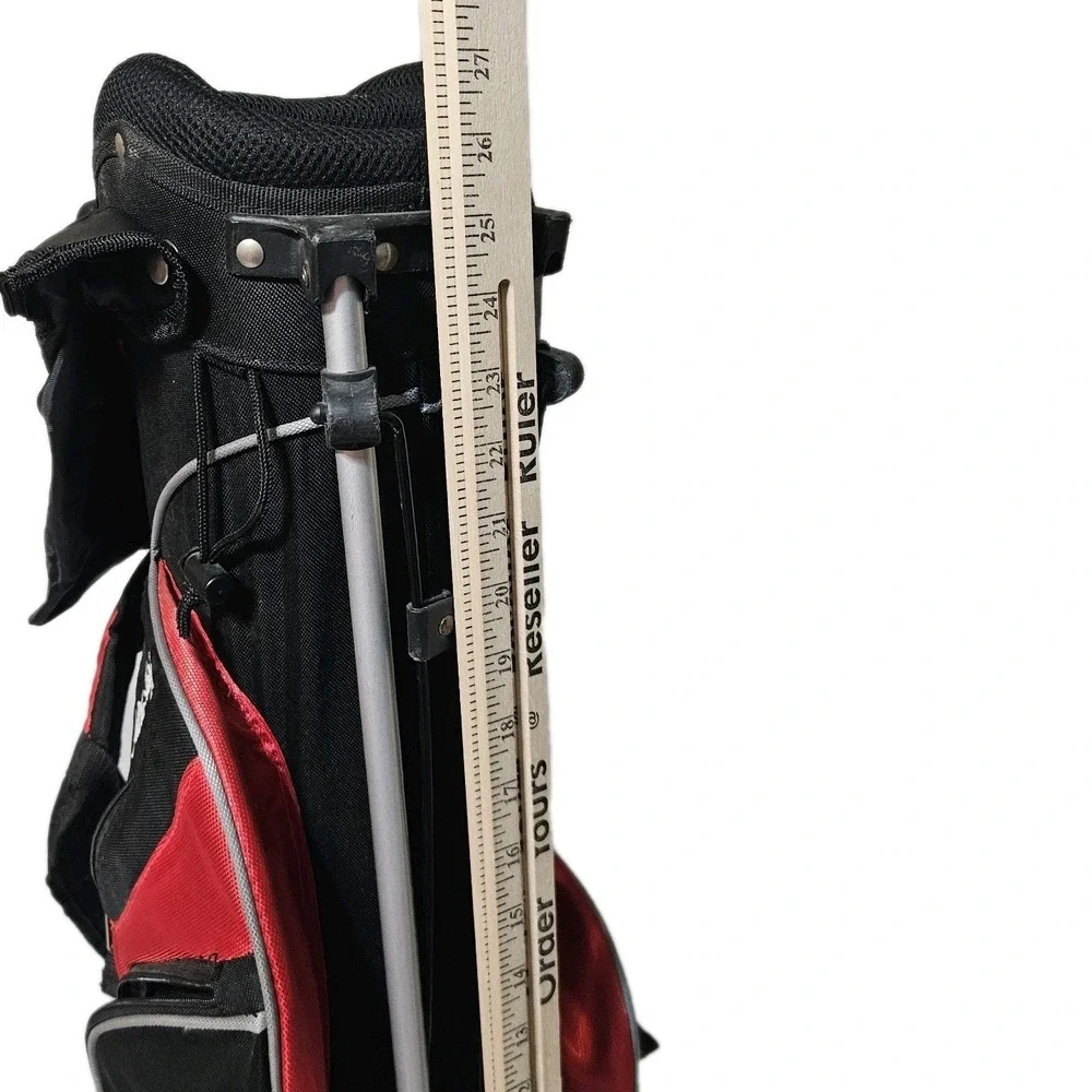 Walter Hagen Golf Bag JR Junior With Stand & Hood Red/Black-Hager R